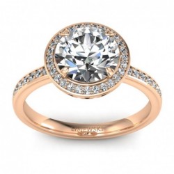 Manhattan - Różowy pierścionek z diamentami