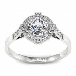 Audrey - Platynowy pierścionek z diamentami